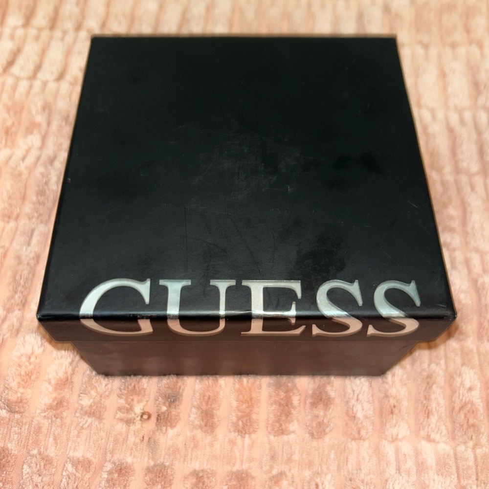 Vintage GUESS Black Patton leather cosmetic nesting bags - travel pouches - NWOT - Picture 5 of 11